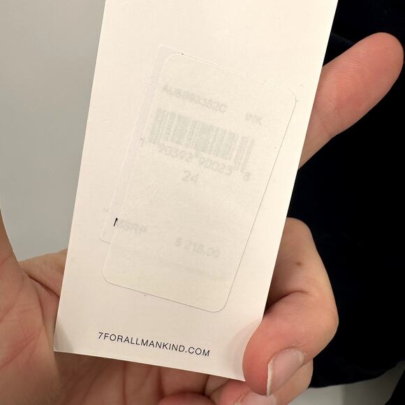 7 FOR ALL MANKIND NWT High Waist Super Skinny Ankle in Coated Ink // 00 - Picture 9 of 12